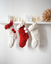 Načíst obrázek do prohlížeče Galerie, VÁNOČNÍ PONOŽKY pletené z merino vlny